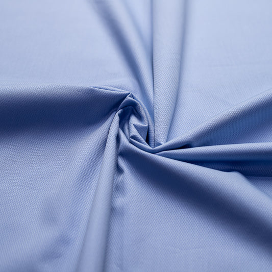 Blue Textured In Italian Cotton