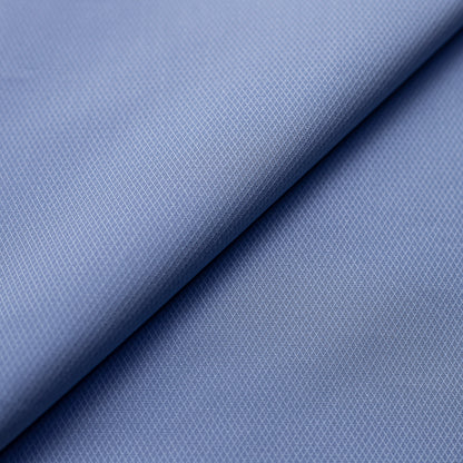 Blue Textured In Italian Cotton
