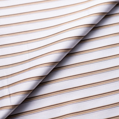 Brown & White Broad Stripes
