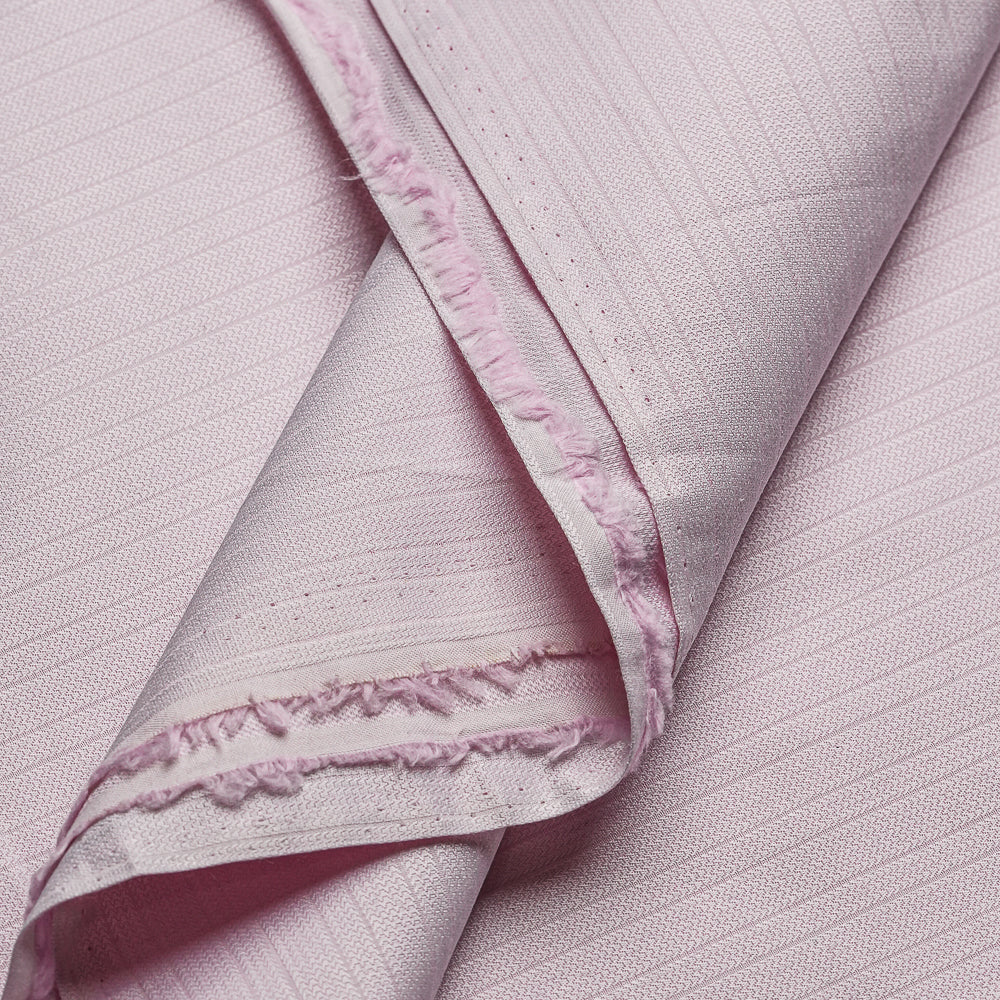 Powder Pink Self Stripes