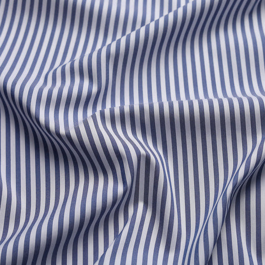 Blue Stripes In Italian Cotton