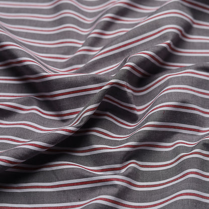 Grey & Maroon Broad Stripes